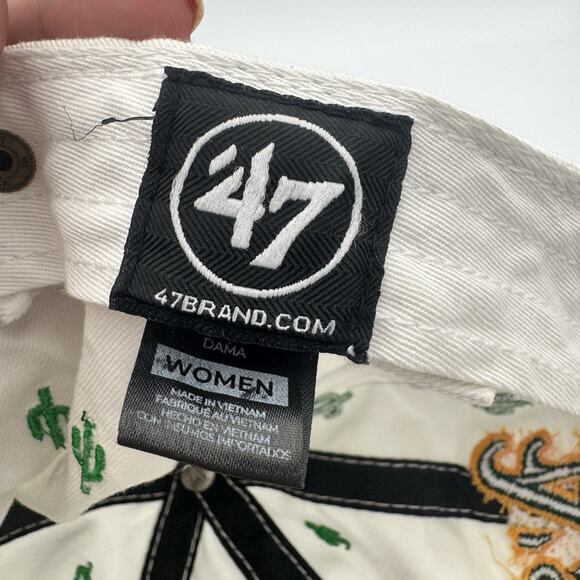 Women's '47 White Oakland Athletics Spring Training Confetti Adjustable Hat - Picture 9 of 10